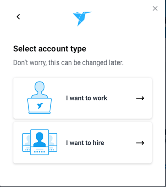 freelancer select account types
