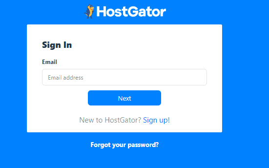 Login to your HostGator