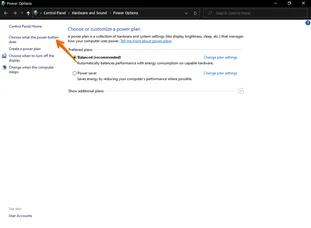 behavior of power button