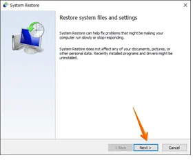 Restore system settings