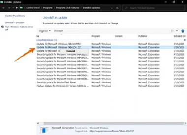 with cursor after an update 5