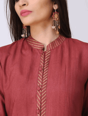 Latest Kurti Neck Designs for Your Gorgeous Look High Neck Design