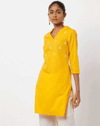 Latest Kurti Neck Designs for Your Gorgeous Look V-neck Design