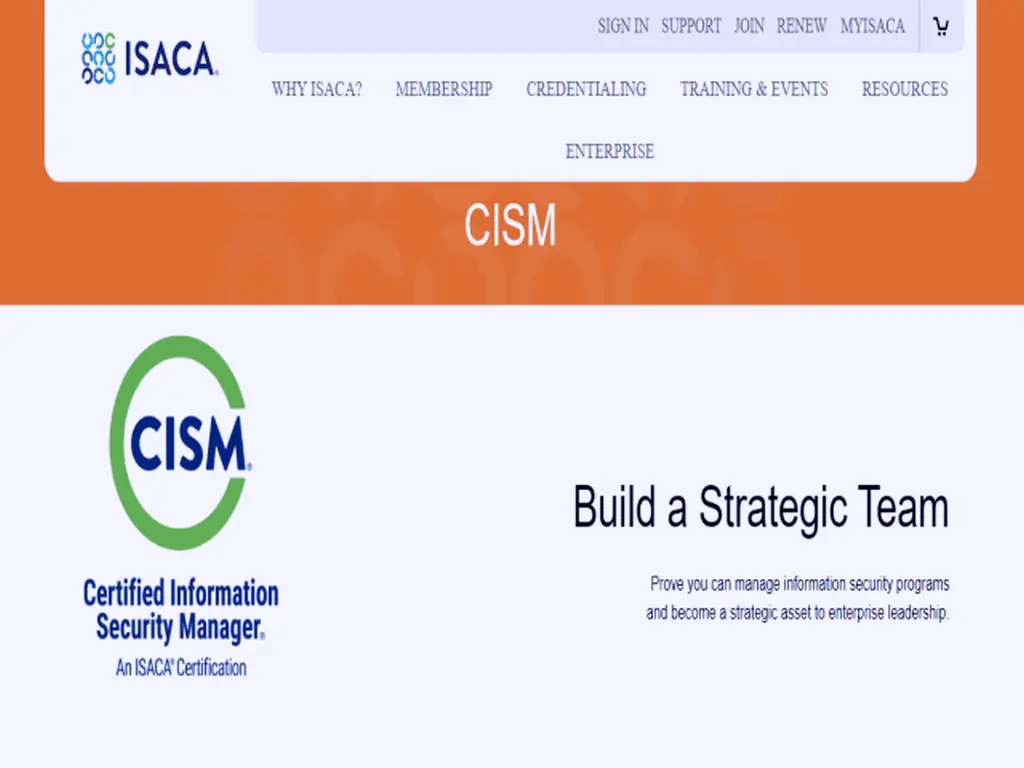 (ISACA) Certified Information Security Manager (CISM) Top Professional Security Certification You Should Have In 2022