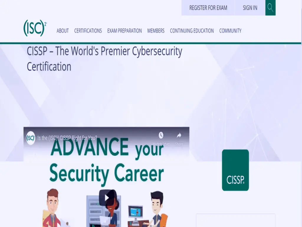 (ISC)² Certified Information Systems Security Professional (CISSP) Top Professional Security Certification You Should Have In 2022