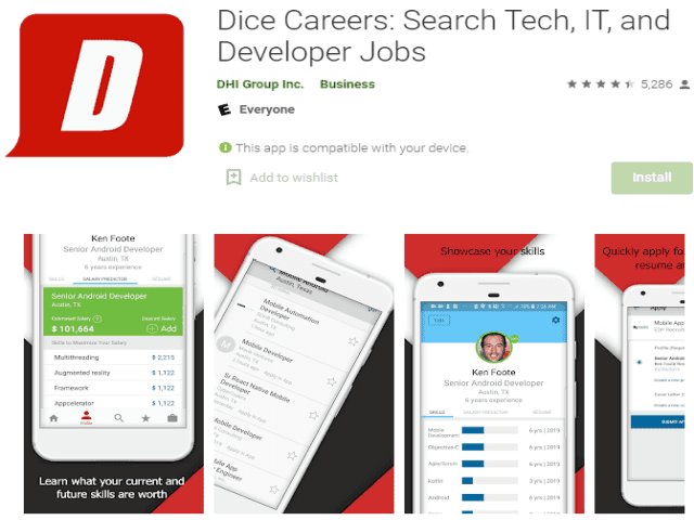 Dice Careers Search Tech, IT, and Developer Jobs Best job search apps