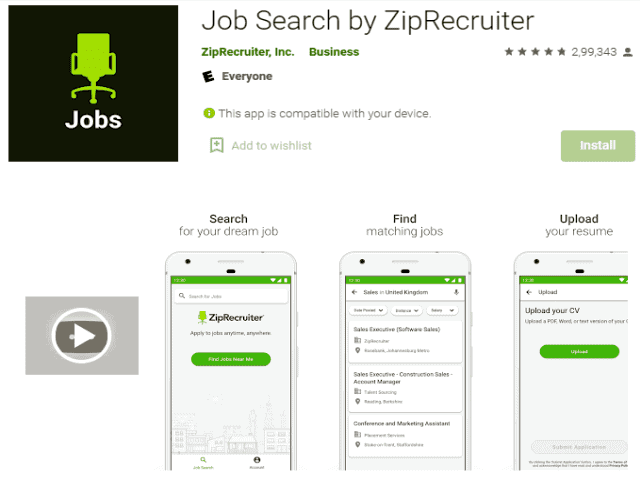 Job Search by ZipRecruiter Best job search apps