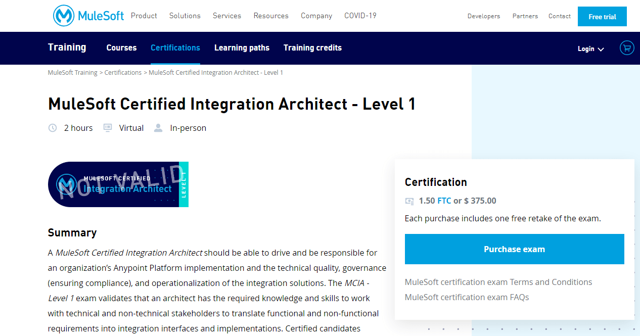 MuleSoft Certified Integration Architect - Level 1