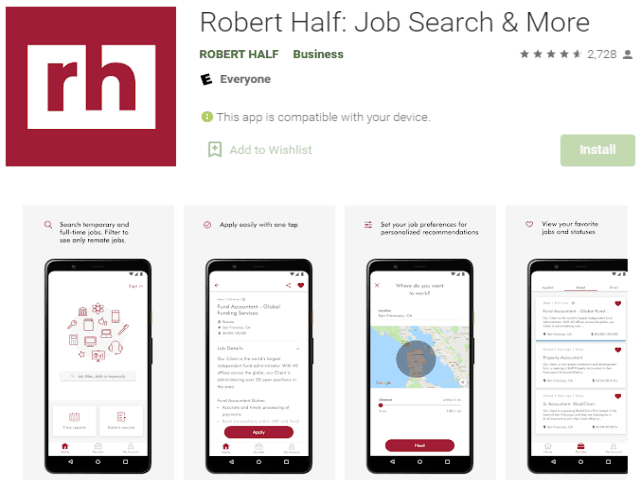 Robert Half Job Search & More Best job search apps