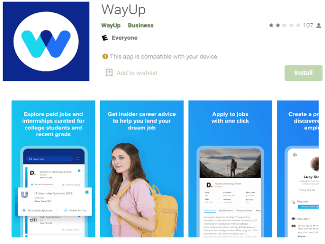WayUp Jobs Best job search apps
