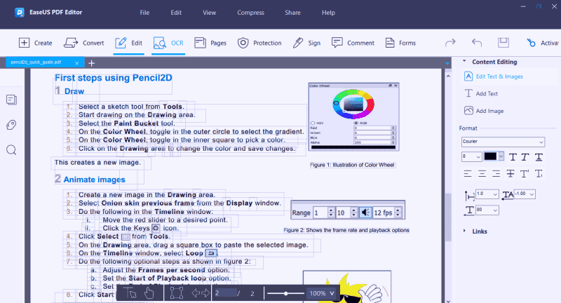 EaseUS PDF Editor - All-in-one PDF Editing Software, Converter, and Maker for PC Edit Options