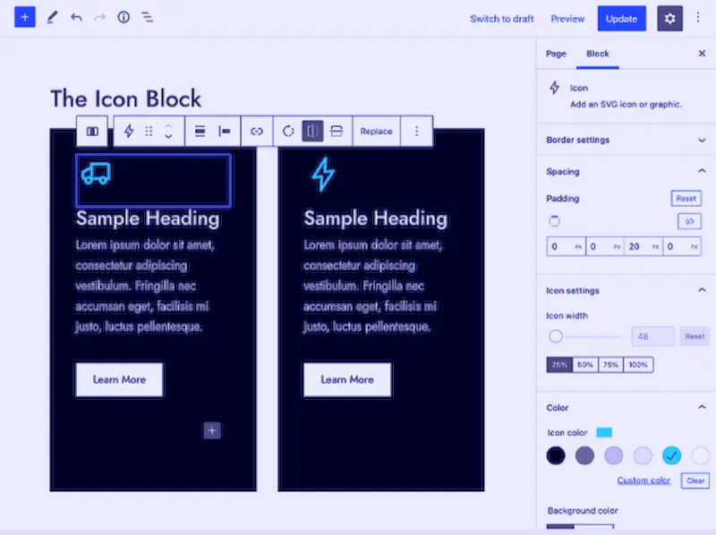 Icon Block Plugin to Add Arbitrary SVG Files in WordPress The Icon Block 2
