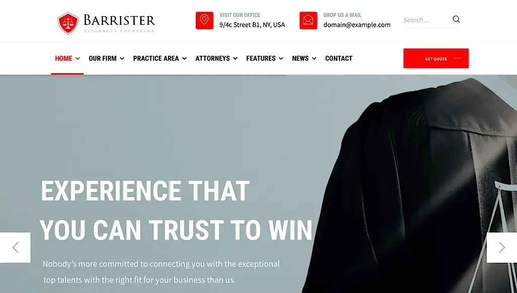 Best Responsive HTML Templates To Design Law Firm Websites Barrister
