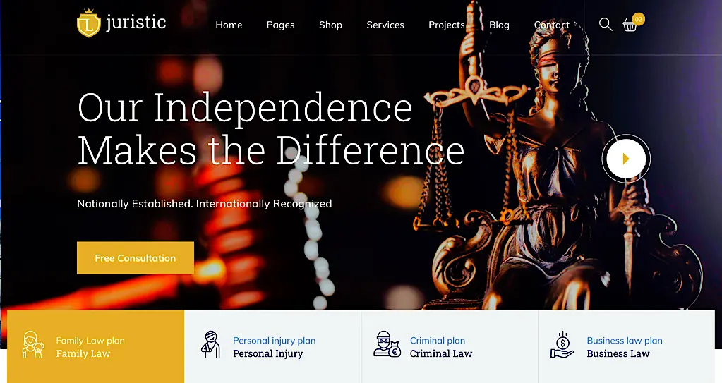 Best Responsive HTML Templates To Design Law Firm Websites Juristic