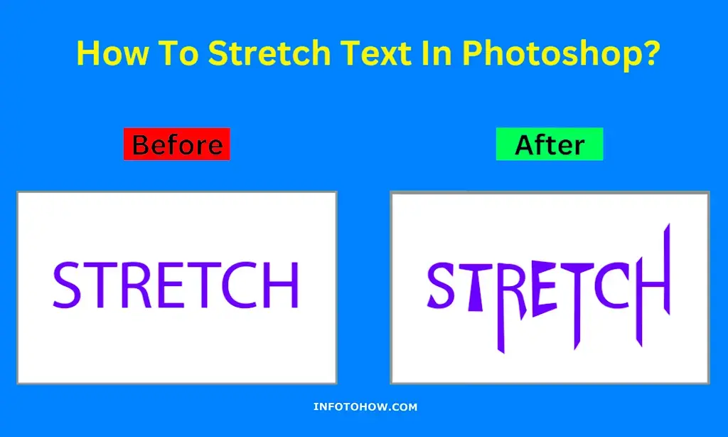 How to stretch text in photoshop 1