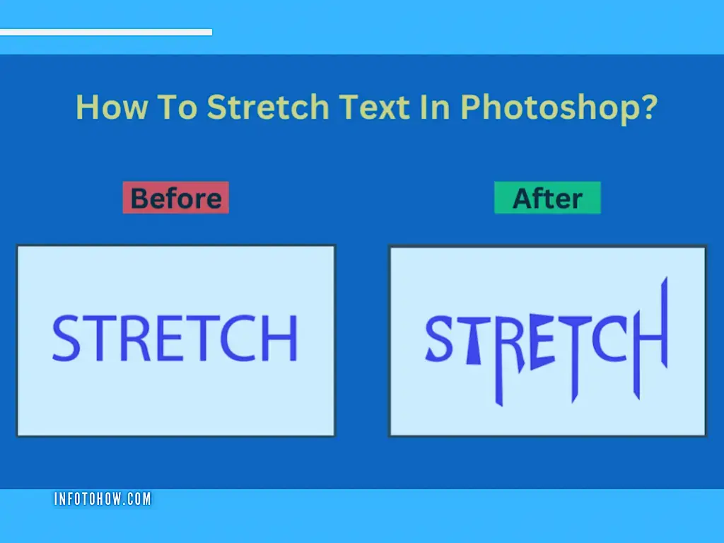 How to stretch text in photoshop