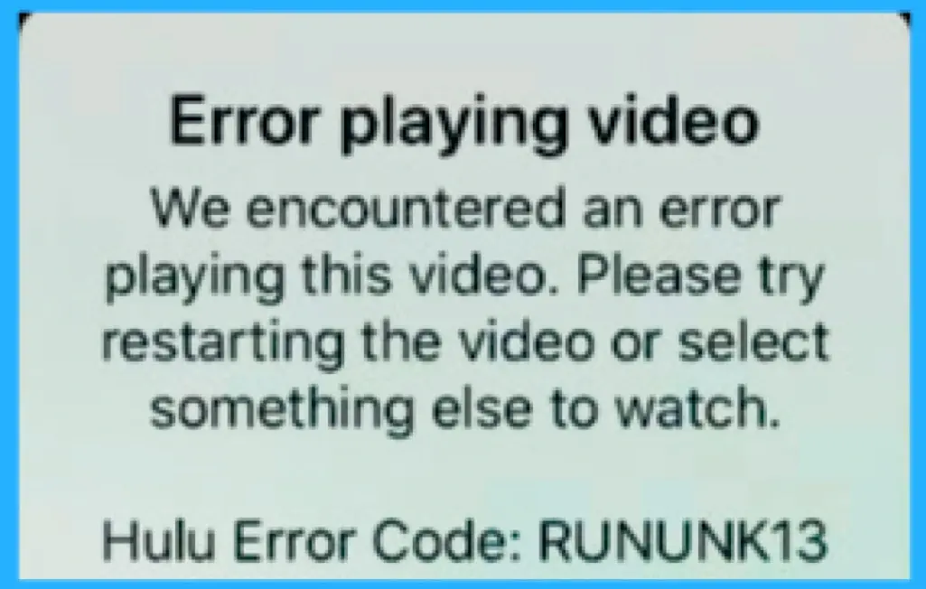 How to Fix Hulu Error Code Rununk13 1