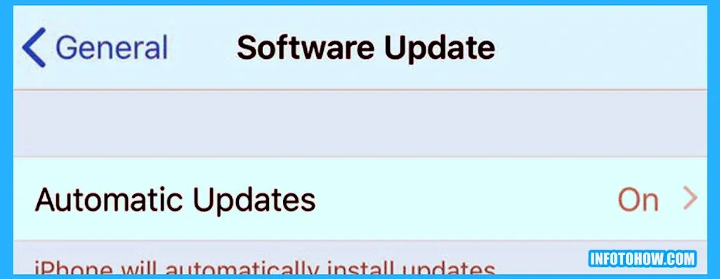 Turning On Automatic Update On iOS