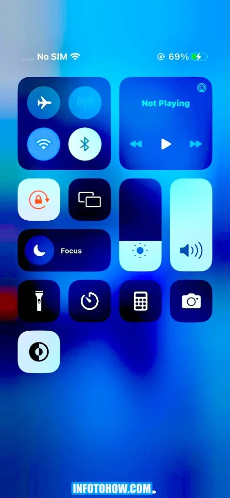 Open Control Centre on iPhone