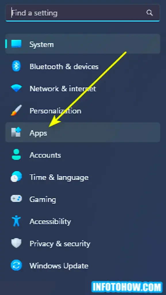 Opening Installed Apps List
