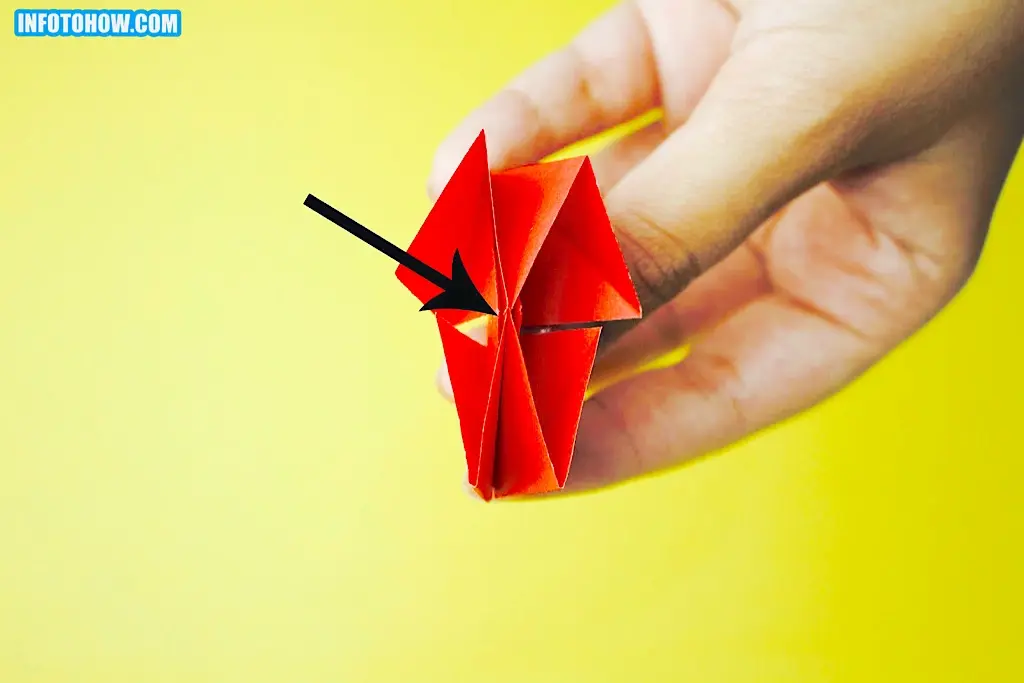 How to Make an Origami Paper Rose 17