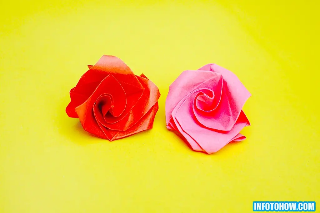How to Make an Origami Paper Rose 29