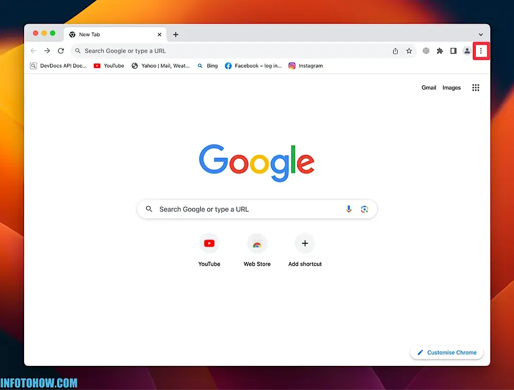Opening Chrome Browser