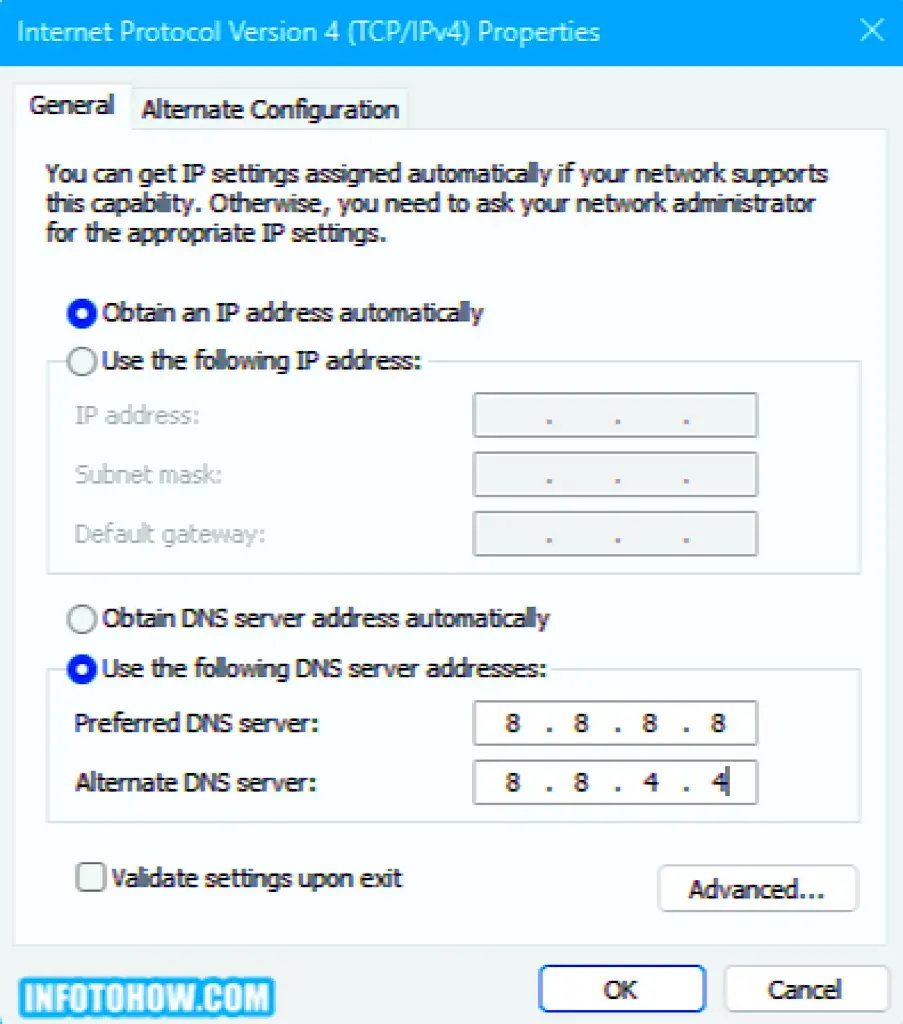 Change DNS Addresses