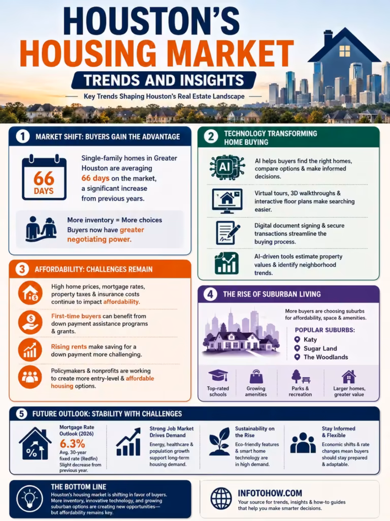 Houston's Evolving Housing Market: Trends and Insights 1 Houston’s Housing Market Trends What Buyers Should Expect infographics